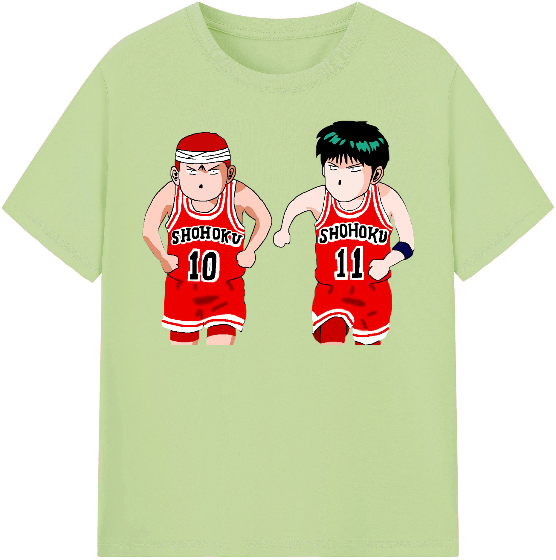 SLAM DUNK／スラムダンク 綿100％半袖Tシャツ（フロントプリント）